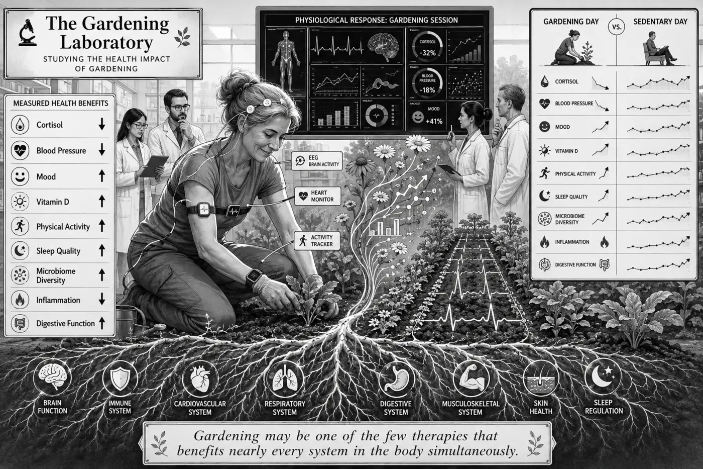 The Gardening Laboratory interior illustration