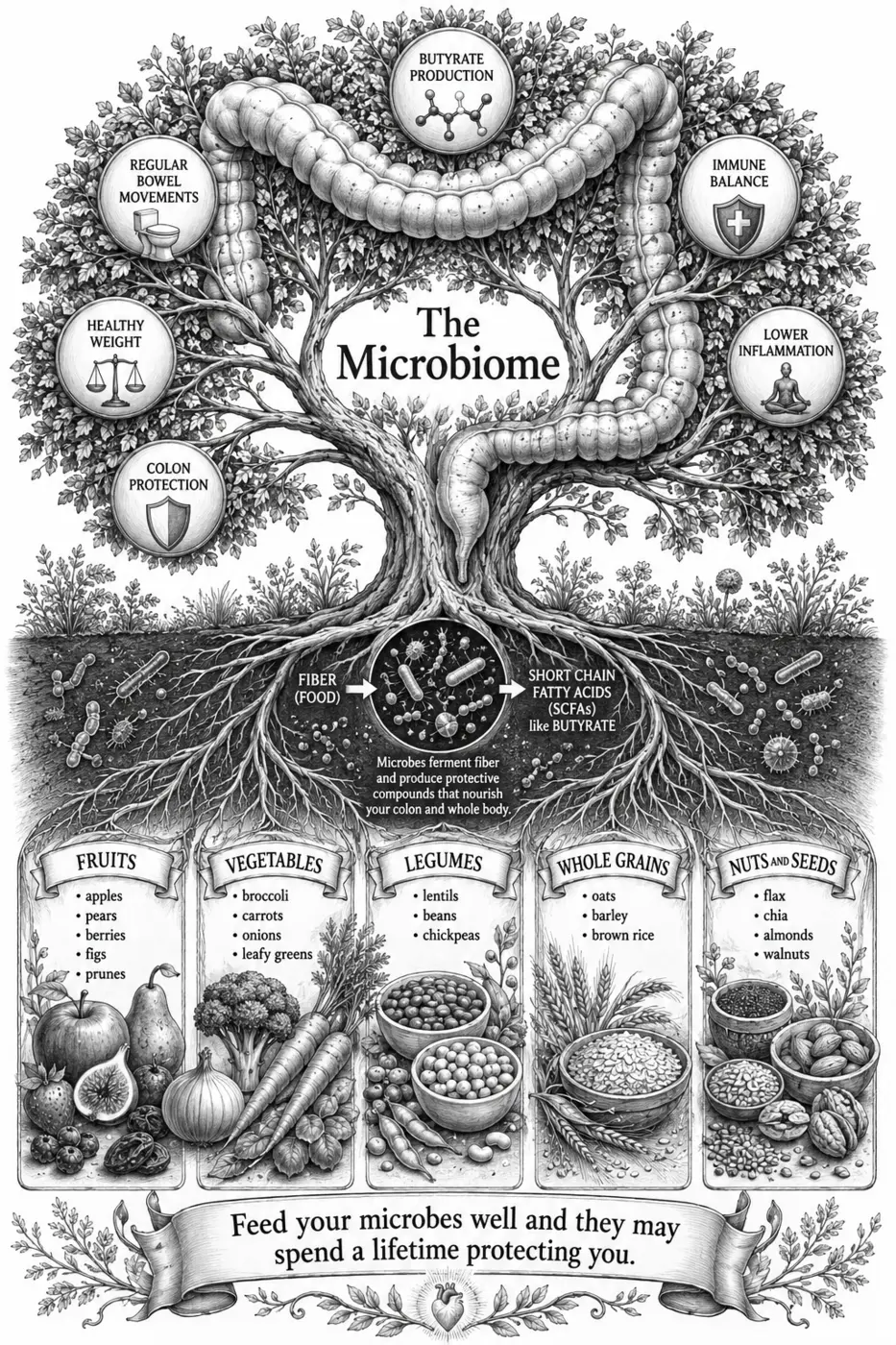 The Microbiome interior illustration
